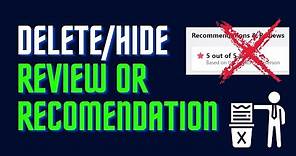 How to Delete/Hide a Review or Recommendation on Facebook Business Page 2023
