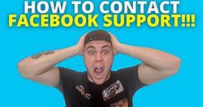 How To Contact FACEBOOK SUPPORT - ACTUALLY WORKS!!!!
