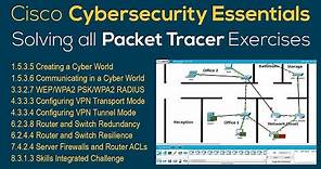 How to solve all Packet Tracer exercises for the Cisco Cybersecurity Essentials course