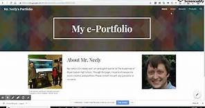 Create an e-Portfolio on Google Sites
