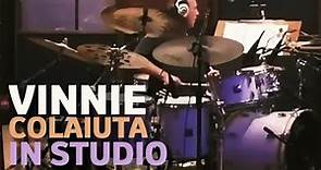 Vinnie Colaiuta in studio recording Jerry Manfredi music