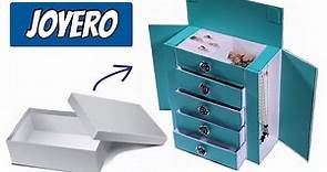Joyero Hecho con Caja de Zapato/Organizador de cartón