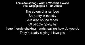 Ruti Olajugbagbe & Tom Jones - What a Wonderful World Lyrics (Louis Armstrong) The Voice UK
