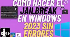 COMO HACER EL JAILBREAK EN WINDOWS GRATIS IOS 14/15/16 2023