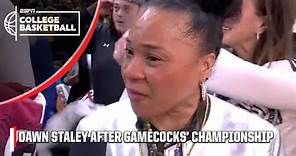 Dawn Staley emotional after SC Gamecocks complete PERFECT SEASON 🏆 | ESPN College Basketball