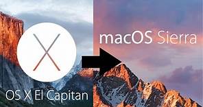 How to update from El Capitan OS X to macOS Sierra