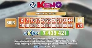 Tirage du soir Keno gagnant à vie® du 16 juin 2021 - Résultat officiel - FDJ