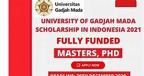 University of Gadjah Mada Scholarship Indonesia 2021 | Fully Funded