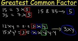 How To Find The Greatest Common Factor Quickly!