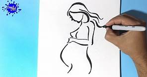 Como dibujar una mujer en embarazo - How to draw a pregnant woman