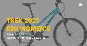 Great mtb TREK 820 Women's Edition 2021 bike review