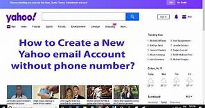 How to Create a New Yahoo email Account without phone number | Create Yahoo Account Using Email ID