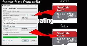 how to format file system exfat to format fat32 (easy)