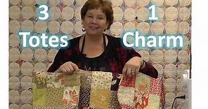 Make Three Totes / Purses With One Charm Pack!