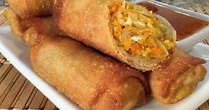 How To Make Vegetable Egg Rolls-Chinese Food Recipes-Veggie Restaurant Style
