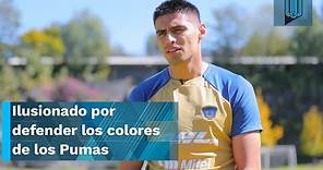 Guillermo Martínez ilusionado por defender los colores de los Pumas