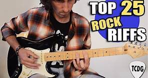 Los 25 Mejores Riffs De Rock De La Historia (Que Debes Saber Tocar En Guitarra Eléctrica)