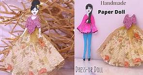 DIY Handmade Paper Doll Making / Awesome Paper Doll With Different Dresses/Easy Doll Making Crafts