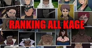 Ranking All Kage from Weakest to Strongest