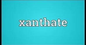 Xanthate Meaning