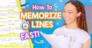 How to Memorize Lines for Acting Auditions! (Fast & Easy Techniques)