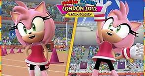 Mario & Sonic at the London 2012 Olympic Games (Wii) 4K | All Events (Amy gameplay)