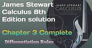 Chapter 3 Complete solution James Stewart Calculus 8th edition|| SK Mathematics