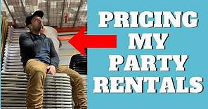 Party Rental Equipment Business Pricing Strategy
