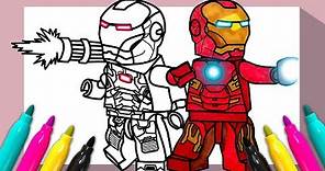 LEGO Iron Man War Machine Coloring page | Coloring for Kids