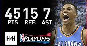 Russell Westbrook UNREAL Full Game 5 Highlights vs Jazz 2018 NBA Playoffs - 45 Pts, EPIC COMEBACK
