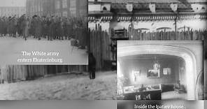 Ekaterinburg 1918: Inside of the Ipatiev house. White army celebrations of taking of Ekaterinburg.