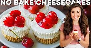 No Bake Mini Cheesecakes Recipe + Homemade Cherry Topping