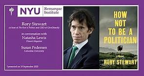 Rory Stewart on his book, How Not to Be a Politician: A Memoir
