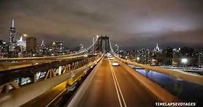 New York: The Manhattan Bridge at Night