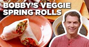 Fresh Vegetable Spring Rolls with Bobby Flay | Hot off the Grill with Bobby Flay | Food Network