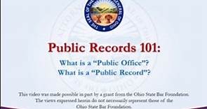 Public Records 101