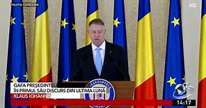 Gafa preşedintelui Klaus Iohannis, în primul discurs din acest an