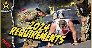 Requirements to join the Army in 2024