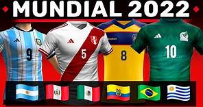 Así serán las NUEVAS CAMISETAS para el MUNDIAL 2022 de los paises de SUDAMERICA y CONCACAF !!