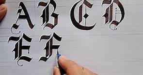 Blackletter Calligraphy || Gothic Calligraphy Alphabet|| Blackletter