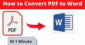 How To Convert PDF To Word | I Love PDF Tutorial 2021 | How to convert PDF to Word without software