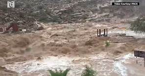 Flash flood at Wadi Bani Khalid