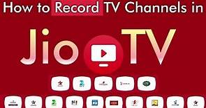 How to Record TV Channels in Jio TV App | JioTV App Recording | Jio TV Recorder