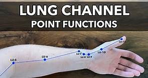 Lung Channel - Point Functions & Indications