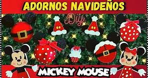 Esferas Navideñas de Mickey Mouse // Adornos Navideños de Foami 🎅🏻🎄✨
