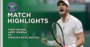 Andy Murray vs Nikoloz Basilashvili | First Round Highlights | Wimbledon 2021