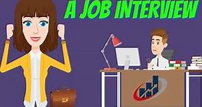 Key Interview Tips: A job interview with a funny animation [English conversation practice]