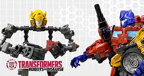 Transformers: Construct-Bots - Optimus Prime Helps Complete Bumblebee | Transformers Official