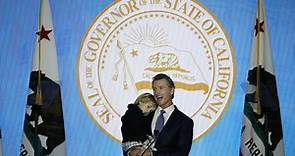 Gavin Newsom's adorable son steals the show at inauguration