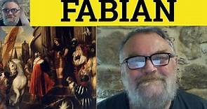 🔵 Fabian Meaning - Fabian Definition - Fabian Origin - Fabian Examples - UK Culture - Fabian Society